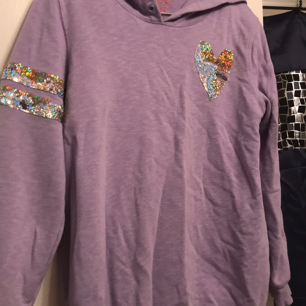 Purple rhinestone hoodie